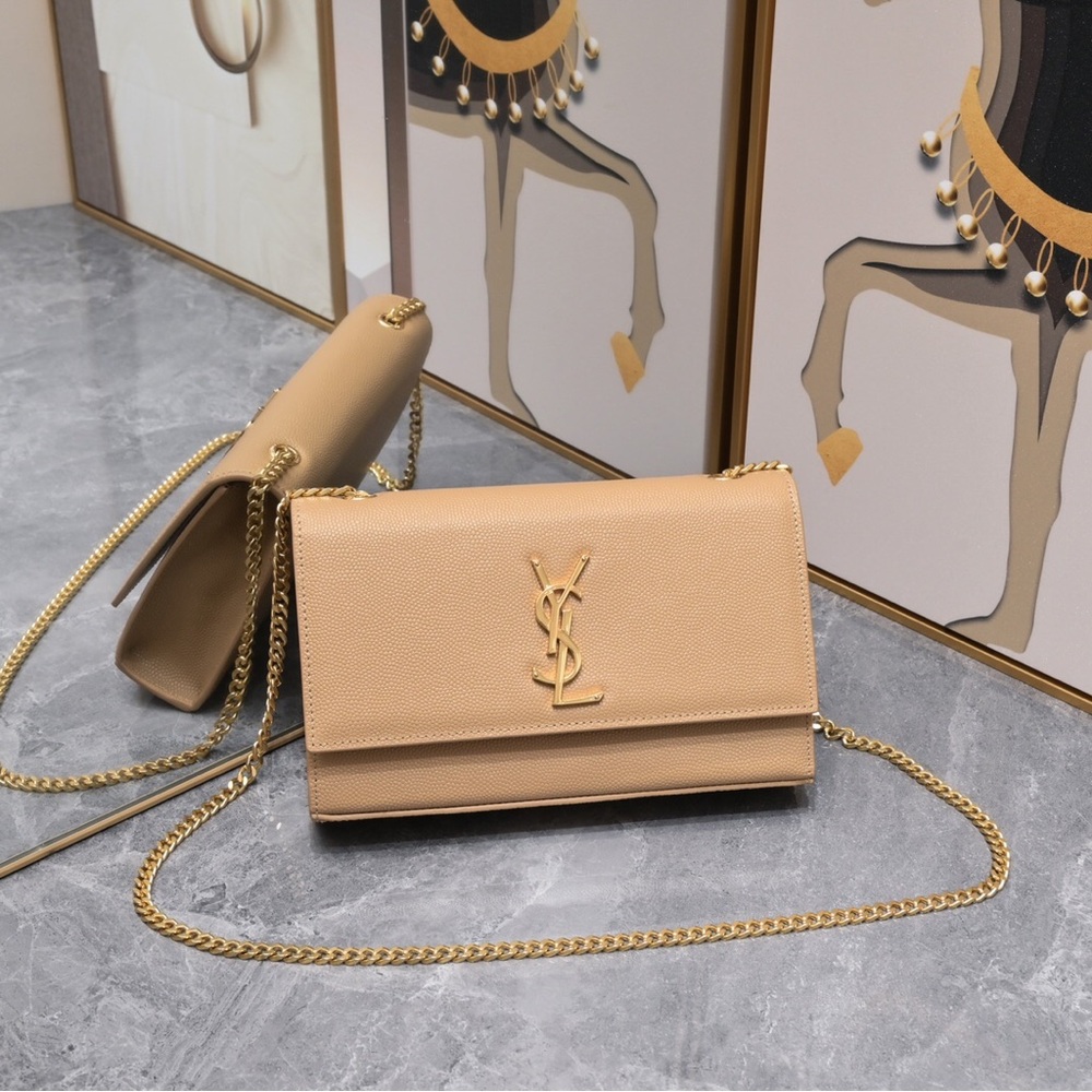 Saint Laurent Kate Chain Wallet / Crossbody Bag